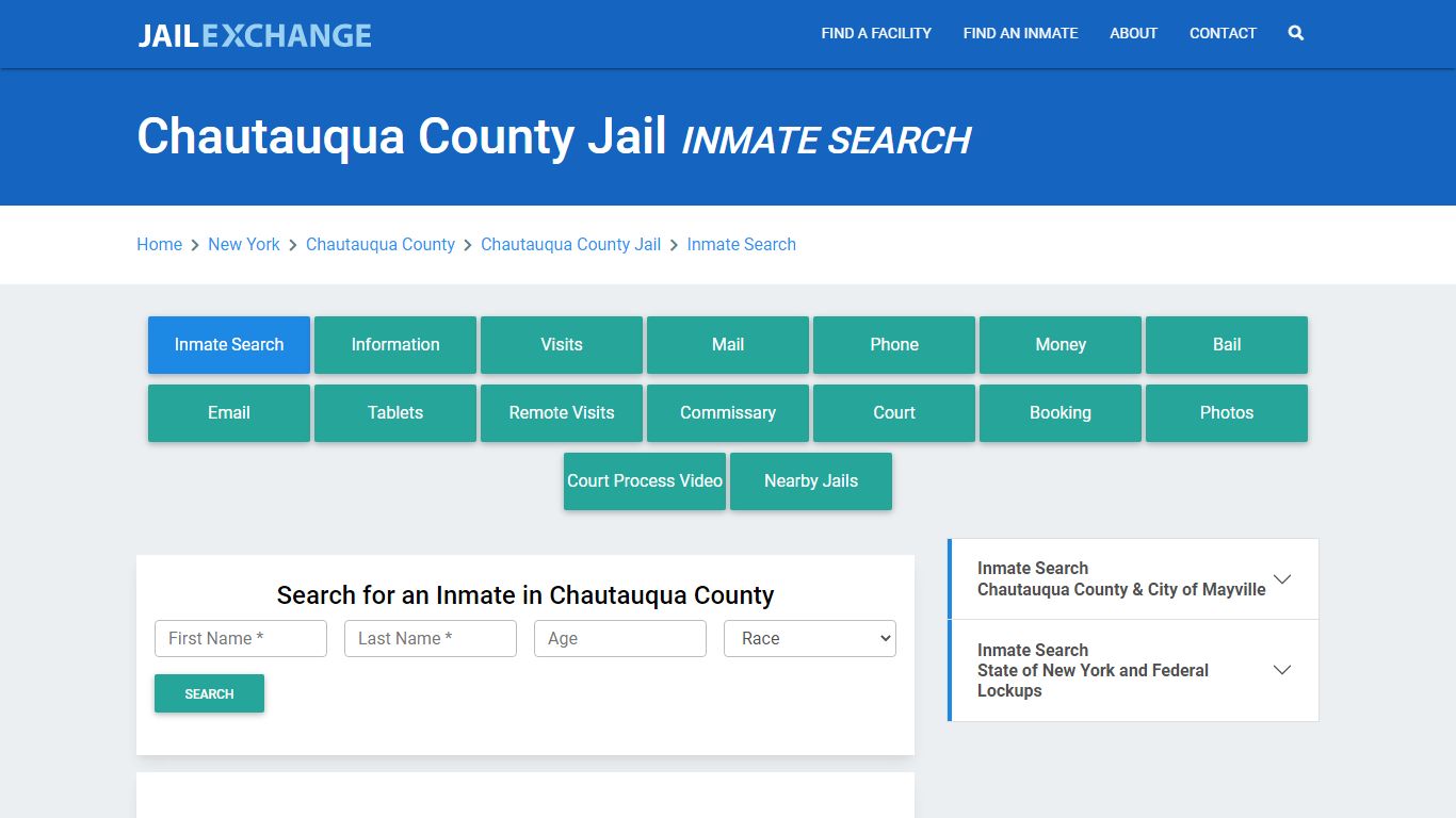 Chautauqua County Jail, NY Inmate Search: Roster & Mugshots